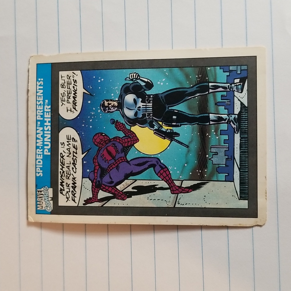 Marvel Comic Trading Card #155 Spiderman Presents Punisher